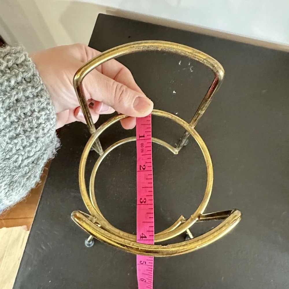 VTG Liquore Galliano Bottle Stand Gold‎ Metal 9.5